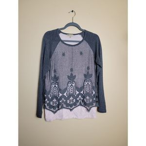 Democracy Layered Crochet Knit Top - image 1